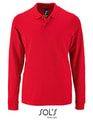 Heren Polo Sols Long-Sleeve Perfect Rood